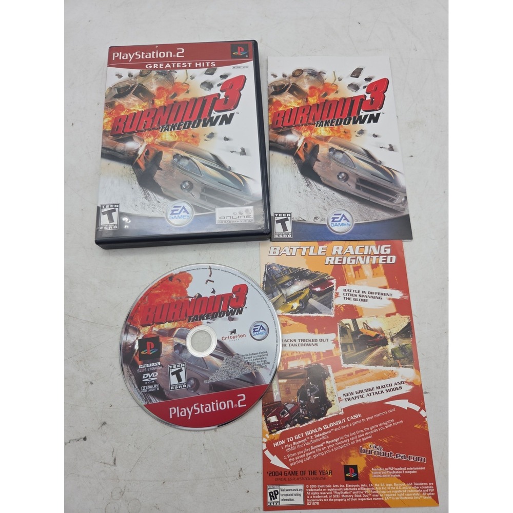 Burnout 3: Takedown Sony PlayStation 2 Greatest Hits Pre-Owned Complete In Box